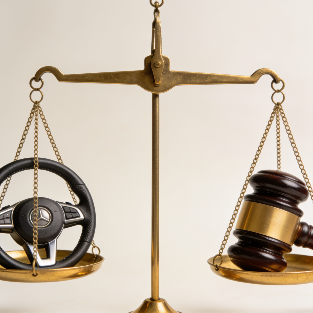 Scales of justice representing Nevada's comparative negligence laws and fault allocation rules.